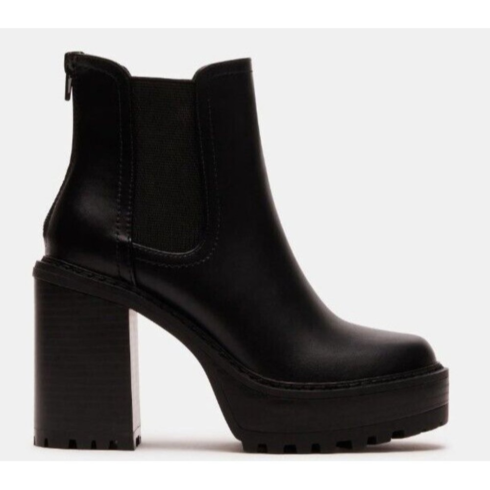 Steve Madden Black Chunky Heeled Boots